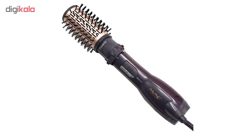 سشوار برسدار چرخشی 1200 وات مک استایلر مدل MC-6651، موتور AC، وزن 400 گرم، المنت سرامیک، دارای سری دیسپانسر با ویژگی فرکنندگی، با قابلیت باد سرد، فناوری تولید یون