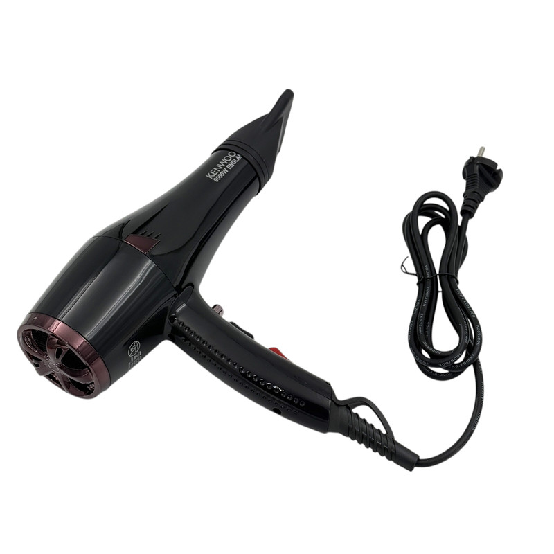 سشوار حرفهای 9000 وات کنوود مدل KW-1016، موتور AC، وزن 610 گرم، المنت فلز، دارای سری متمرکزکننده باریک با ویژگی صافکنندگی، با قابلیت تنظیم دما
