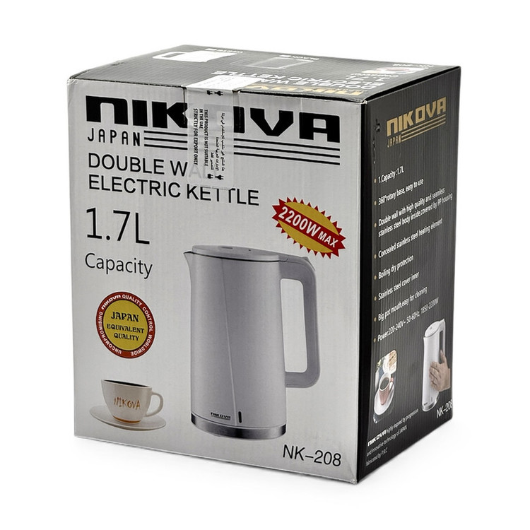 کتری برقی نیکووا مدل NK-208 گنجایش 1.7 لیتر