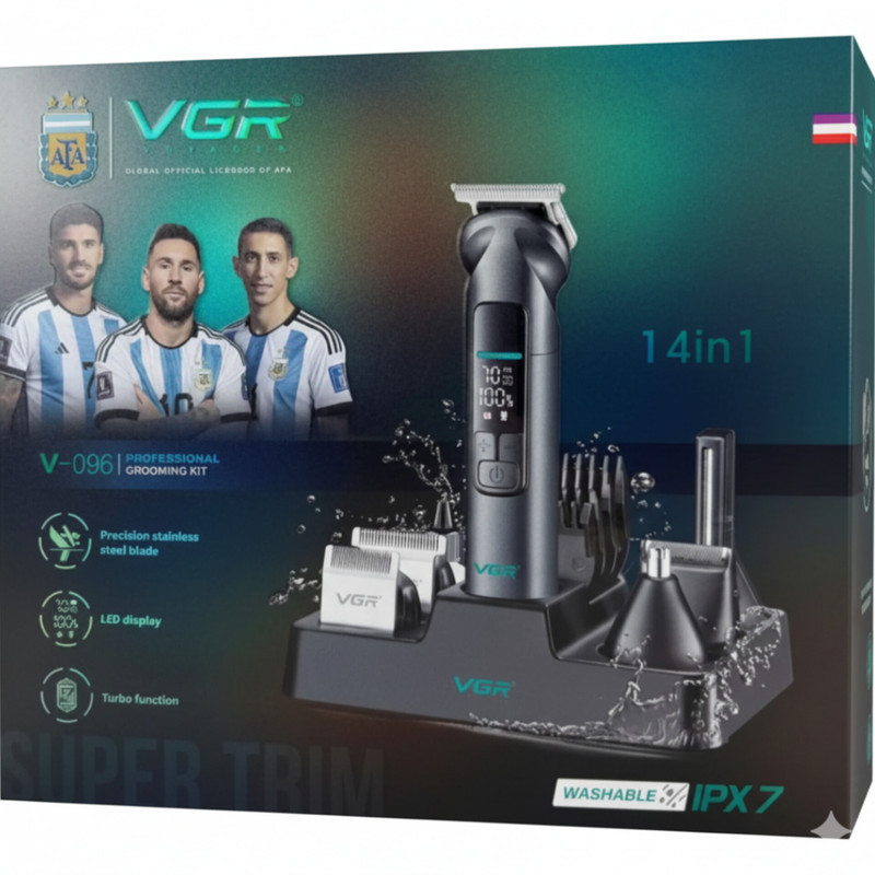 ماشین اصلاح موی سر و صورت شارژی وی جی ار مدل V-096