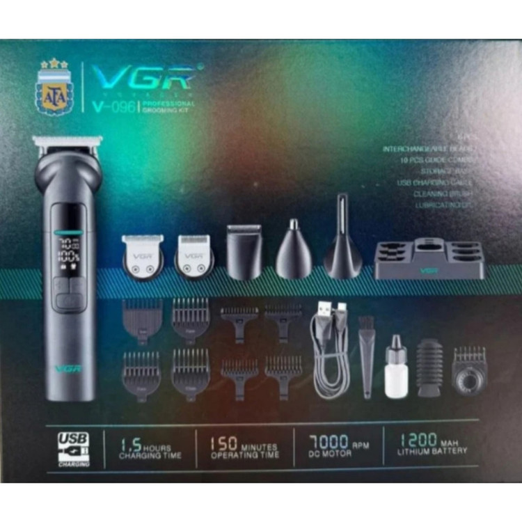 ماشین اصلاح موی سر و صورت شارژی وی جی ار مدل V-096