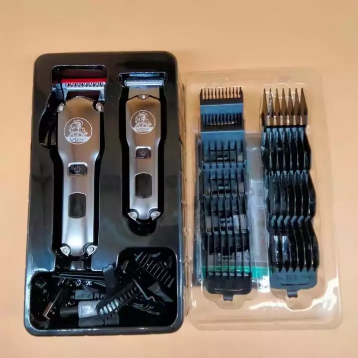 ماشین اصلاح موی سر و صورت وی جی ار مدل V-675 مجموعه 2 عددی