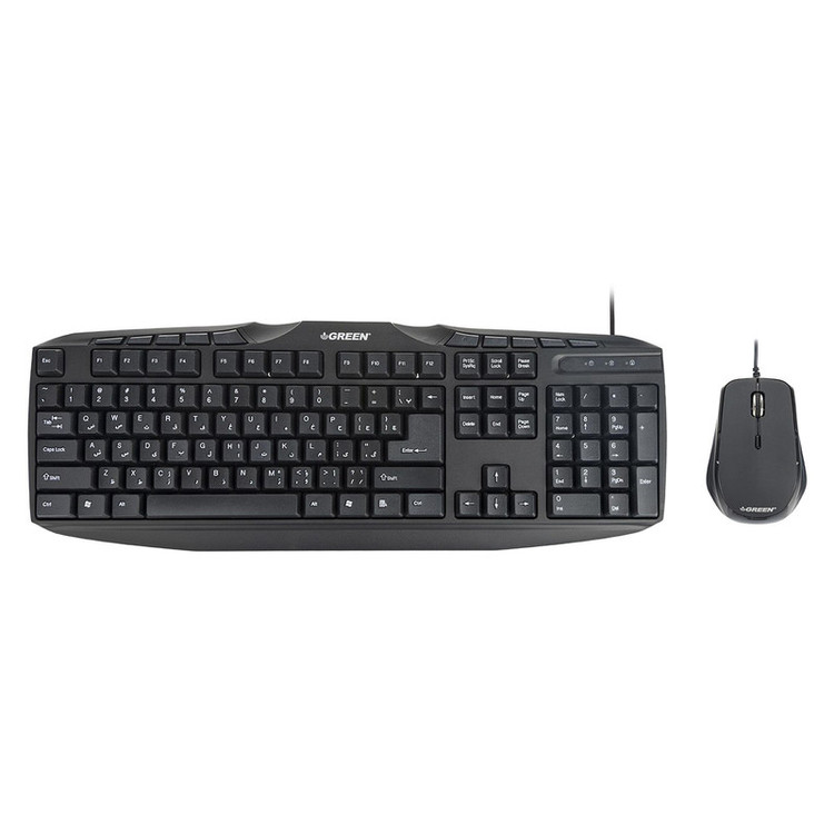 کیبورد و ماوس گرین مدل GKM-305، سوئیچ ممبران، Full-size