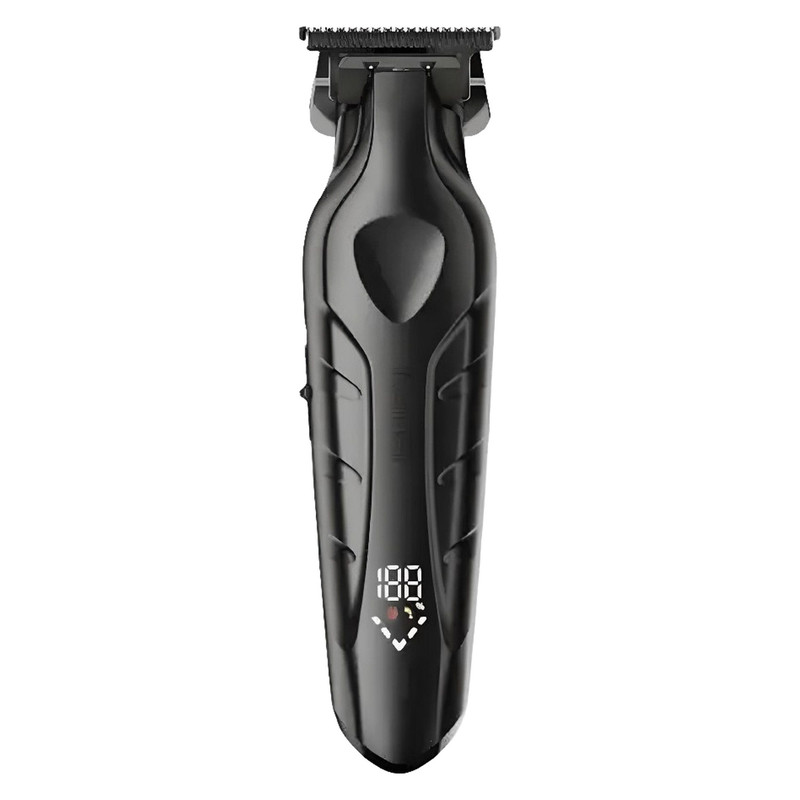 ماشین اصلاح موی سر و صورت کیمی مدل KM-2269 با تیغه کربن استیل، موتور 7000 دور در دقیقه، باتری 2000 میلیآمپر ساعت، نمایشگر شارژ و طراحی ارگونومیک