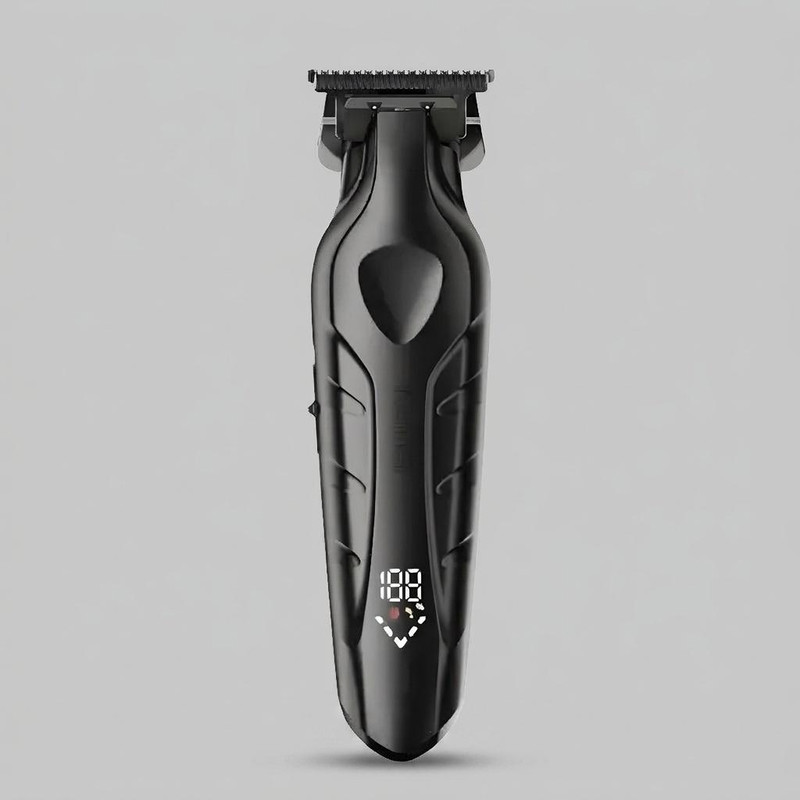 ماشین اصلاح موی سر و صورت کیمی مدل KM-2269 با تیغه کربن استیل، موتور 7000 دور در دقیقه، باتری 2000 میلی‌آمپر ساعت، نمایشگر شارژ و طراحی ارگونومیک