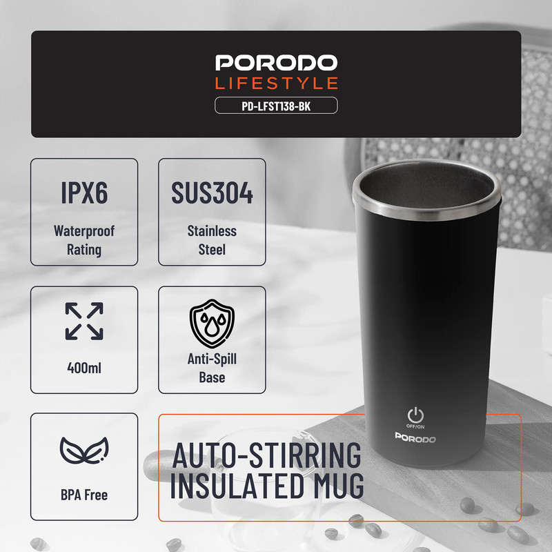 تراول ماگ پرودو مدل PDLFST138BK گنجایش 0.4 لیتر