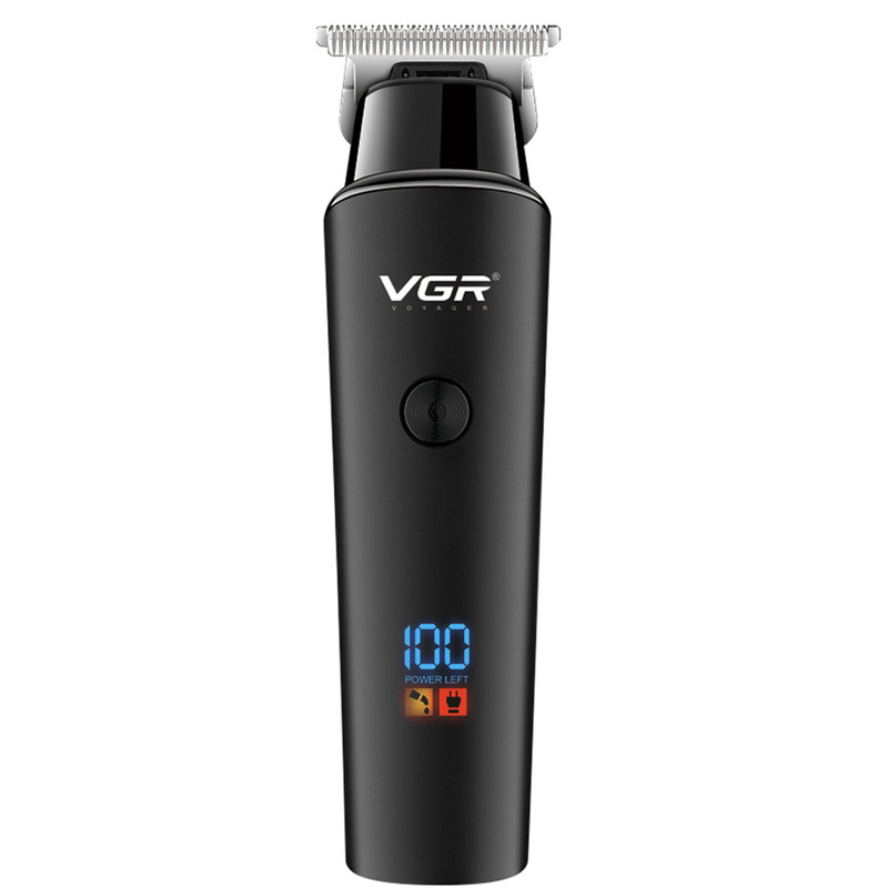 ماشین اصلاح موی سر و صورت وی جی آر مدل 937 با طراحی ارگونومیک، نمایشگر دیجیتال، باتری 2000 میلیآمپر ساعت، شارژ USB و سه شانه قابل تنظیم برای اصلاح دقیق و چند حالته