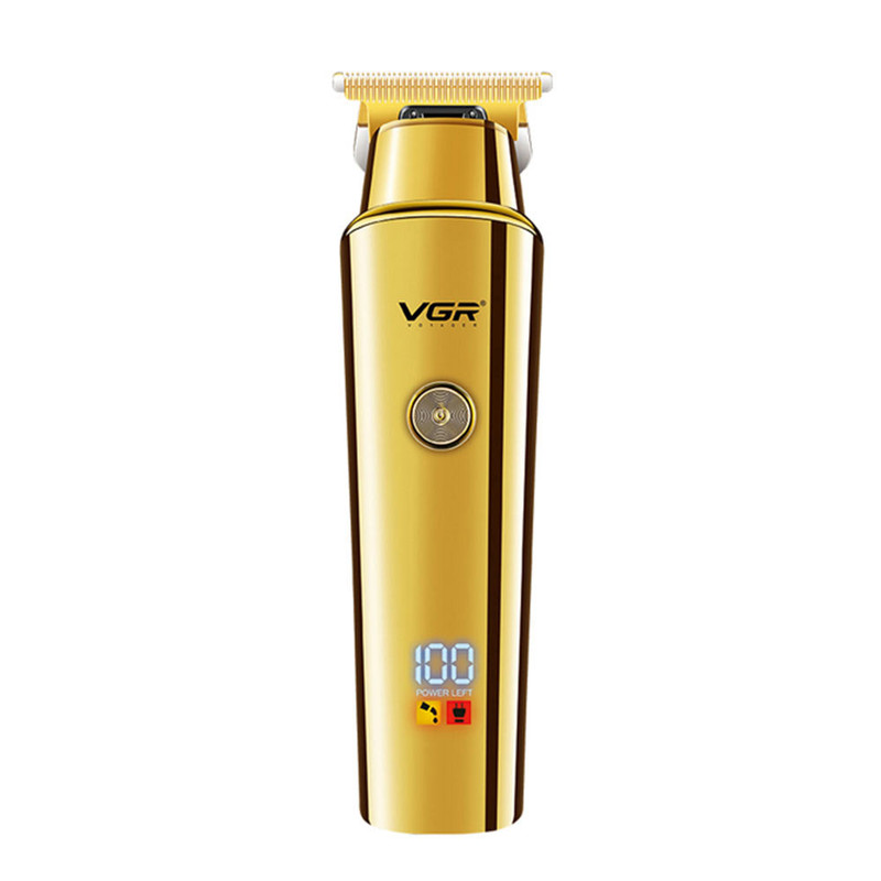 ماشین اصلاح موی سر و صورت وی جی آر مدل V-947 با تیغه استیل ضد زنگ، باتری لیتیوم یونی 2000 میلیآمپر، 500 دقیقه استفاده پس از شارژ، طراحی ارگونومیک و قابلیت اصلاح حجم زن