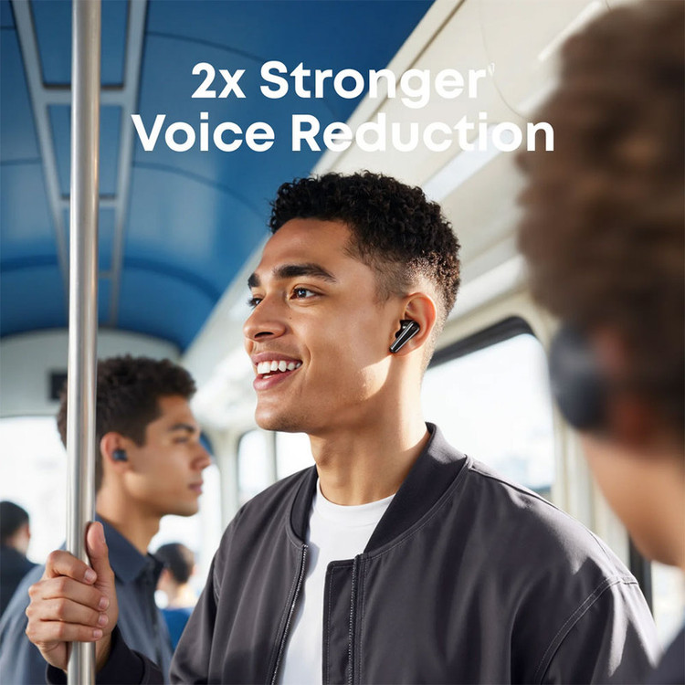 هدفون بلوتوثی انکر مدل Soundcore Liberty 5 با نویز کنسلینگ فعال (ANC)، درگاه شارژ USB Type-C، تا 30 ساعت زمان پخش موسیقی، دارای سنسور نوری داخل گوش و مقاوم در برابر رطوبت و عرق