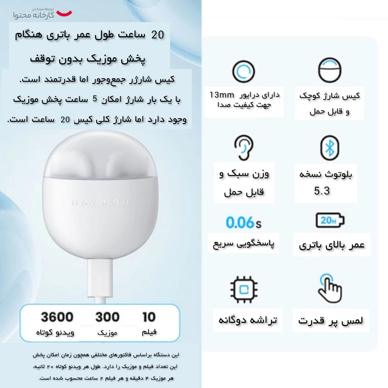 هدفون بلوتوثی هایلو مدل X1 Neo بدون قابلیت نویز کنسلینگ، درگاه شارژ USB Type-C، مقاوم در برابر رطوبت و عرق