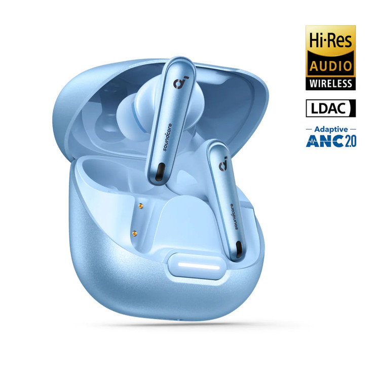 هدفون بلوتوثی انکر مدل Soundcore Liberty 4 NC با نویز کنسلینگ فعال (ANC)، درگاه شارژ USB Type-C، پشتیبانی از فرمان لمسی، مقاوم در برابر پاشش آب