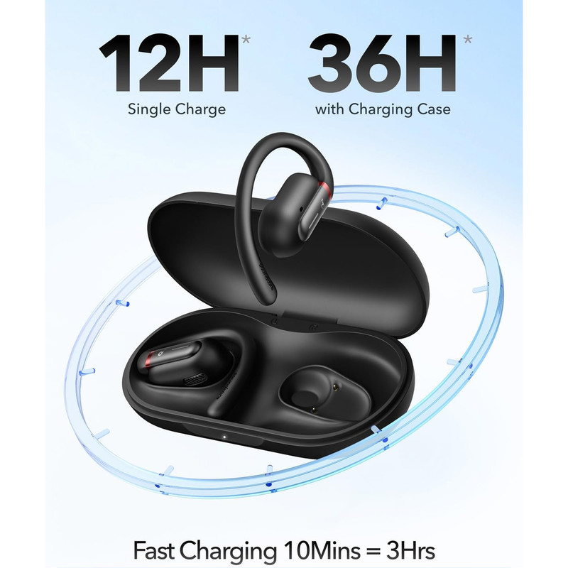 هدفون بلوتوثی انکر مدل Soundcore V30i بدون قابلیت نویز کنسلینگ، درگاه شارژ USB Type-C، دارای 4 میکروفون با فناوری هوش مصنوعی، مقاوم در برابر آب و تعریق با تکنولوژی SweatGuard