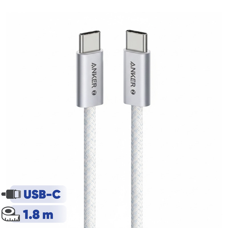 کابل تبدیل USB-C به USB-C انکر مدل Zolo A8060 طول 1.8 متر با توان 240 وات