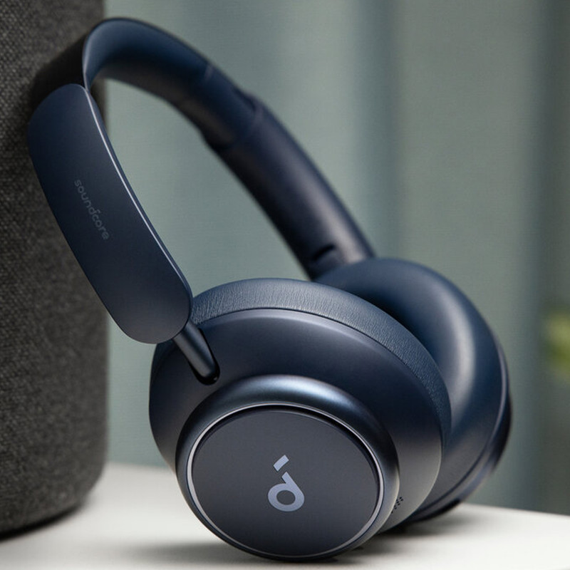 هدفون بلوتوثی برند انکر مدل Soundcore Space Q45 A3040 با نویز کنسلینگ فعال (ANC)، درگاه شارژ USB Type-C، پشتیبانی از شارژ سریع، دارای فناوری نویز کنسلینگ هوشمند سهحالته، مقاوم در برابر رطوبت و عرق