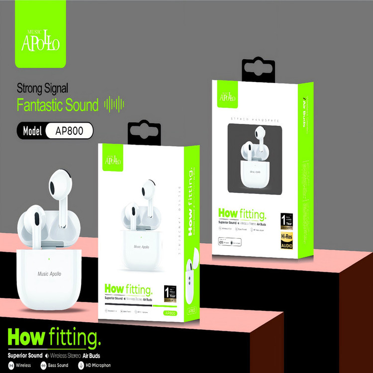 هدفون موزیک آپولو مدل AP-EARBUDS 800