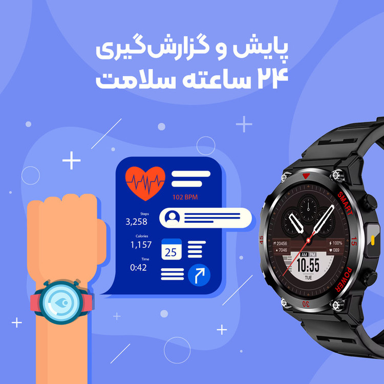 ساعت هوشمند 49 میلیمتری لونکس مدل C͏22 UItra بند سیلیکونی