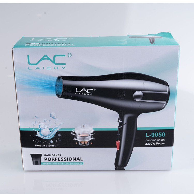 سشوار حرفهای 2200 وات لایچی مدل L-9050، موتور AC، وزن 990 گرم، المنت فلز، دارای سری متمرکزکننده باریک با ویژگی صافکنندگی، با قابلیت باد سرد
