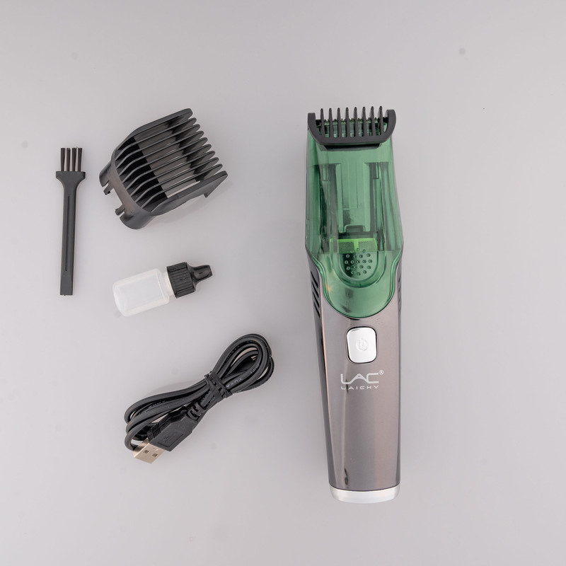 ماشین اصلاح موی صورت شارژی لاک لایچی مدل L-9892 با سیستم وکیوم جمعآوری مو، دو سرعت قابل تنظیم، تیغه استیل ضد زنگ، ضد آب با استاندارد IPX6، شانه قابل تنظیم 1 تا 20 میلیمتر، باتری 1400 میلیآمپر ساعت با شارژ USB و قفل سفری