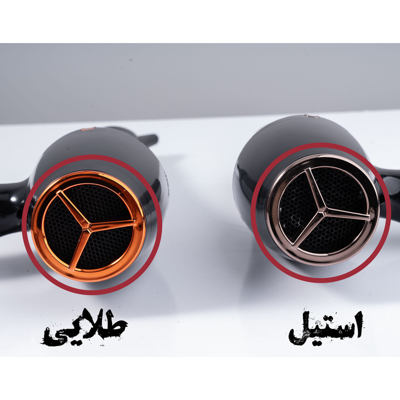 سشوار حرفهای 2400 وات رومئو مدل RM-5757، موتور AC، وزن 500 گرم، المنت فلز، دارای سری متمرکزکننده باریک با ویژگی صافکنندگی، حجمدهندگی، با قابلیت تنظیم دما