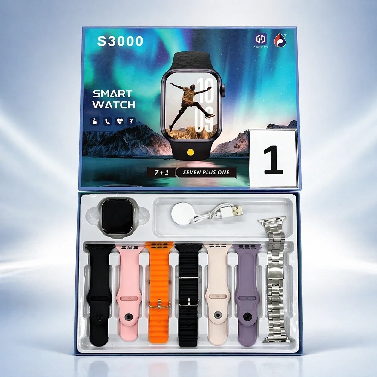 ساعت هوشمند S3000با 7بند اضافه