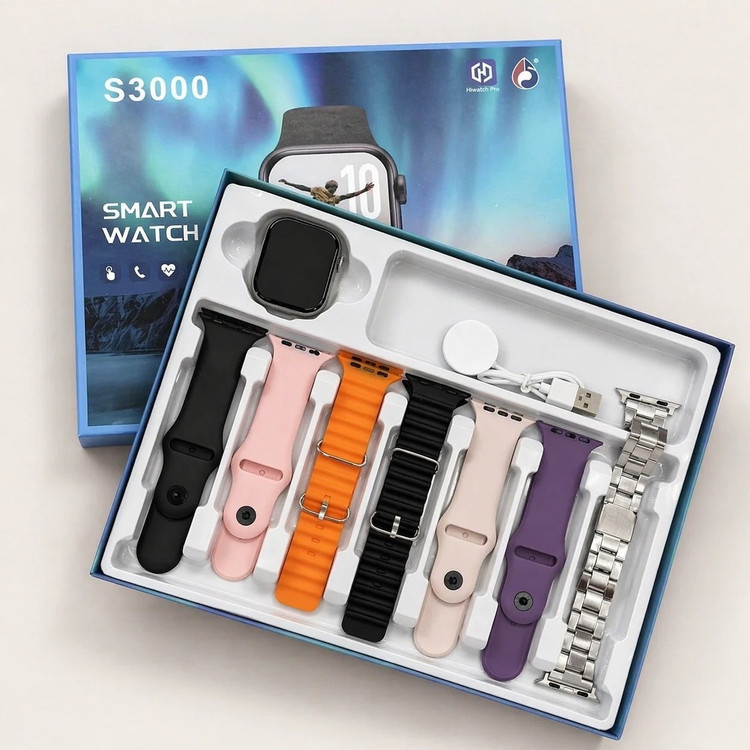 ساعت هوشمند S3000با 7بند اضافه