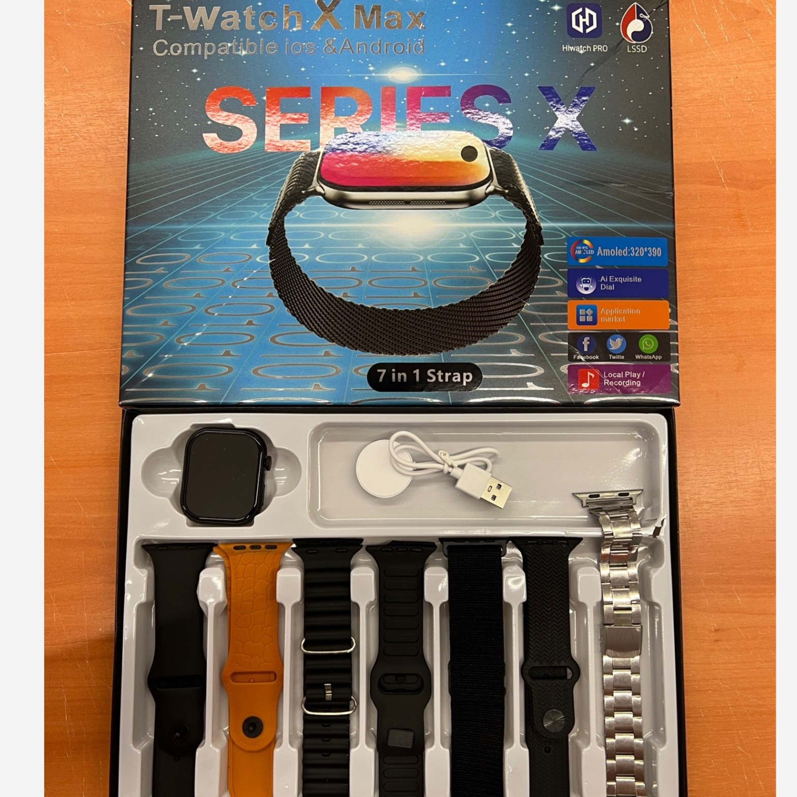 ساعت هوشمند atch X max (7+1) با 7 بند اضافه