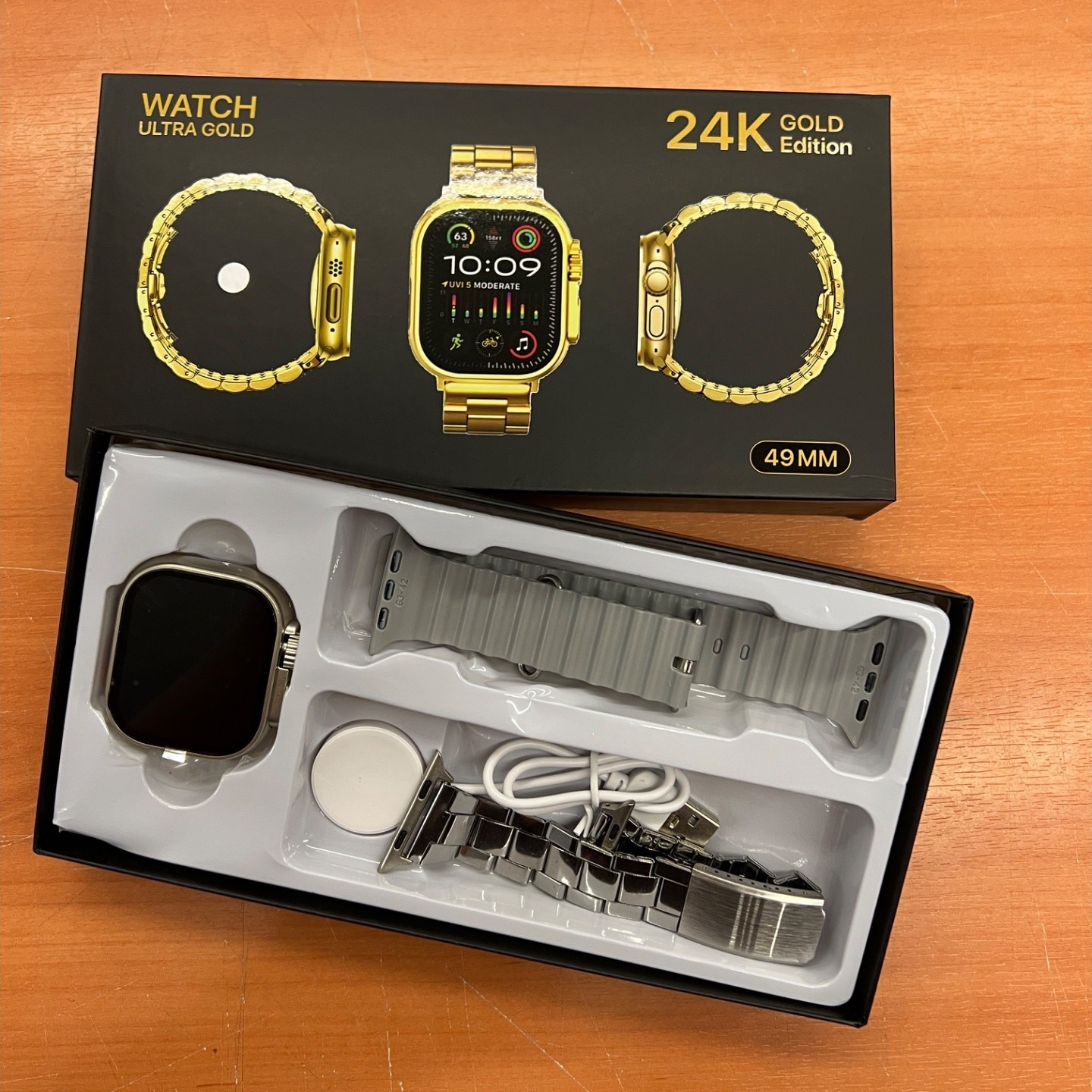 ساعت هوشمند 24K GOLD با 2 بند اضافه