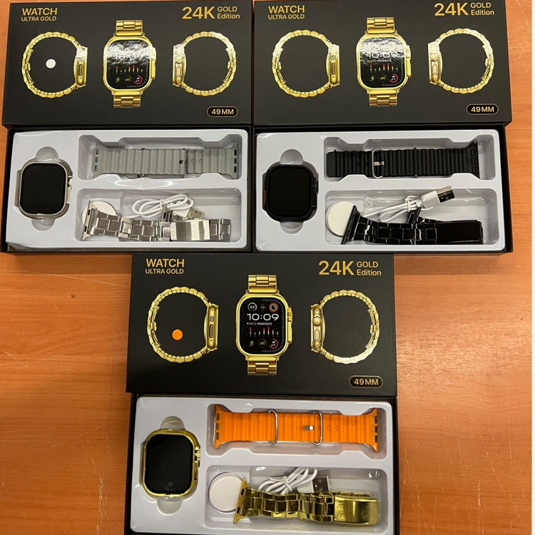 ساعت هوشمند 24K GOLD با 2 بند اضافه