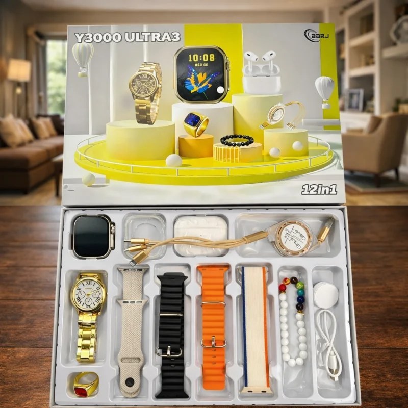 ساعت هوشمند Y3000 UITRA3 (12+1) با 4بند اضافه