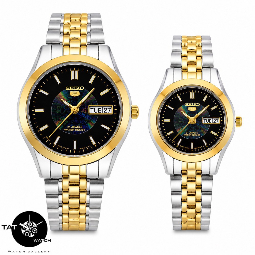 ساعت زنانه مردانه ست سیکو5 دو تقویمه باگارانتی ساعت مچی Seiko