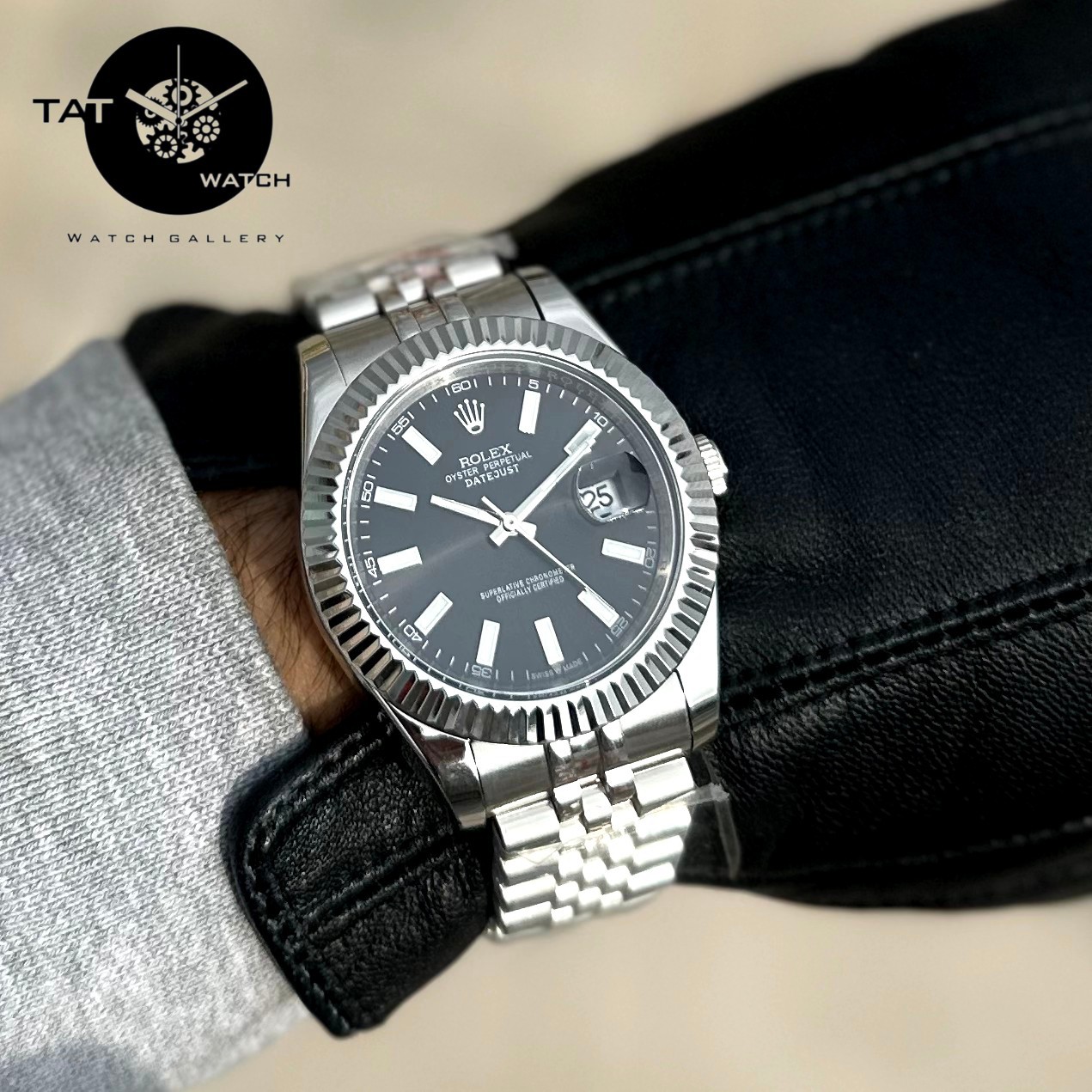 ساعت رولکس مردانه دیت جاست تو موتور اتوماتیک ZR موتور ژاپن rolex ساعت مچی