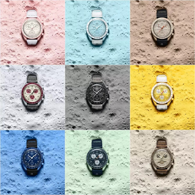 ساعت مردانه زنانه امگا سواچ رنگبندی کامل سه موتور فعال با یکسال گارانتی و جعبه و ارسال رایگان omega swatch ساعت مچی