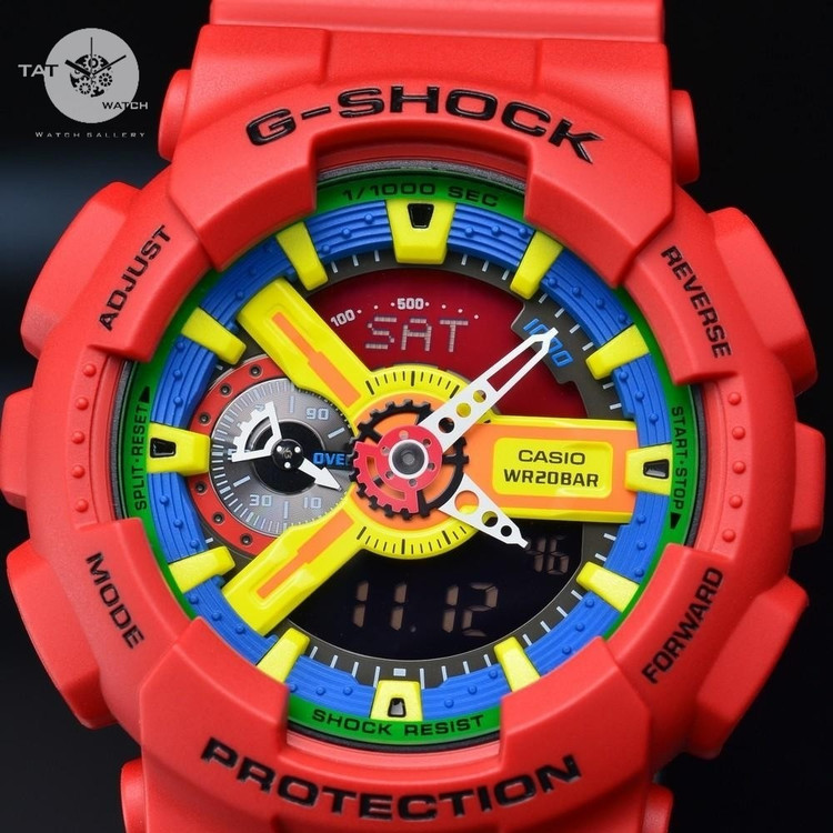ساعت مچی جی شاک Ga110 یک سال گارانتی جعبه ارسال رایگان رنگبندی G-Shock
