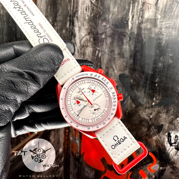 ساعت مردانه زنانه امگا سواچ مریخ mars سه موتوره کرنو گارانتی جعبه ارسال رایگان omega swatch ساعت مچی