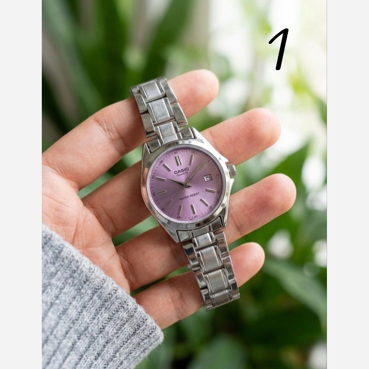 ساعت مچی زنانه کاسیو رنگ ثابث ضداب روزشمار فعال کیفیت عالیCASIO
