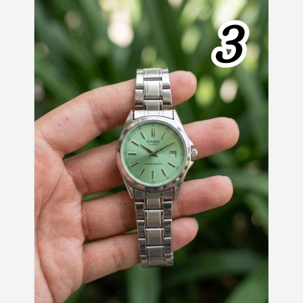 ساعت مچی زنانه کاسیو رنگ ثابث ضداب روزشمار فعال کیفیت عالیCASIO