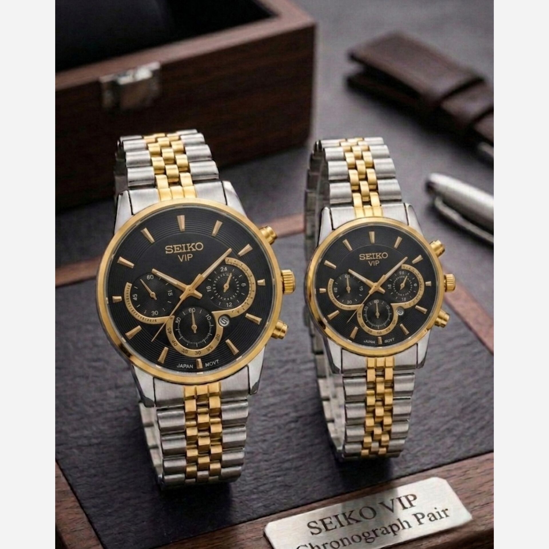 ساعت مچی زنانه ومردانه سیکو وی ای پی رنگ ثابت دارای روزشمار کیفیت عالیSEIKO