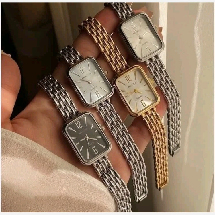 ساعت مچی زنانه هانگری صفحه مستطیلی جذاب وخاص