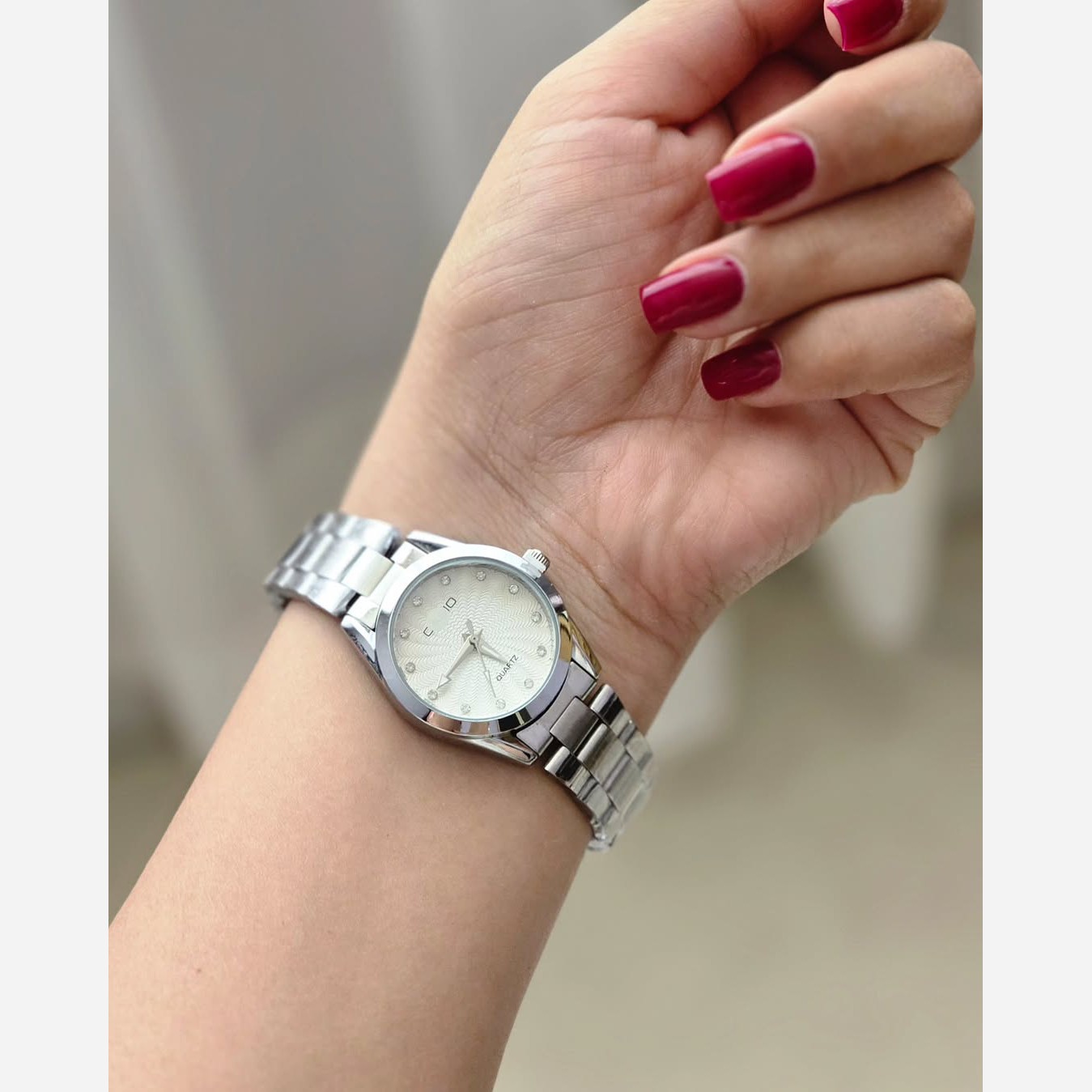 ساعت کاسیو casio بند استیل نقره ای صفحه نمایش سفید رنگ بندی کامل
