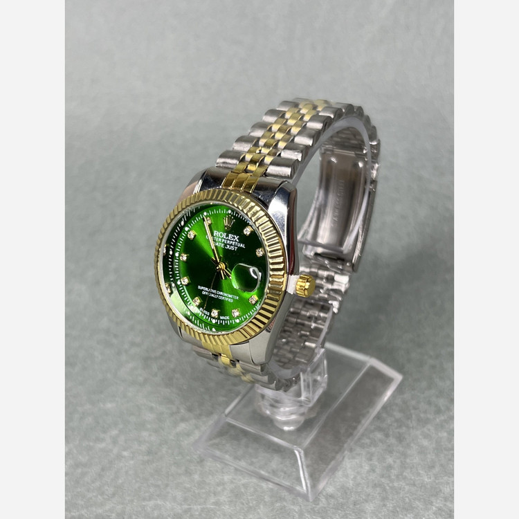 ساعت مردانه رولکس صفحه سبز بند استیل