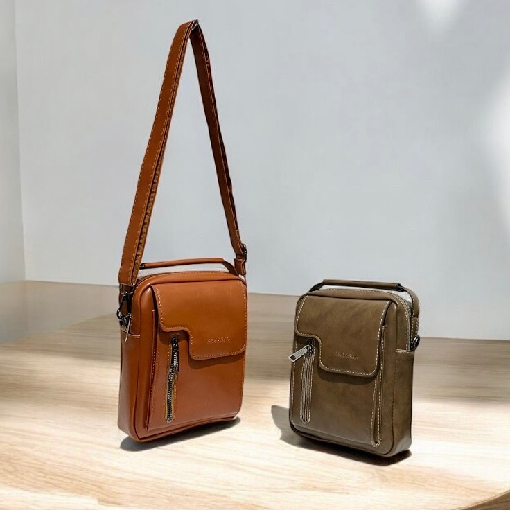 کیف مردانه دوشی چرم آراز 455