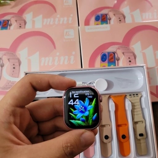 ساعت هوشمند 7 بند مدل kw87mini امولد سری 11 ورژن 2026 تمام صفحه اورجینال