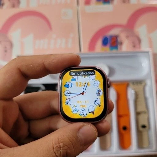 ساعت هوشمند 7 بند مدل kw87mini امولد سری 11 ورژن 2026 تمام صفحه اورجینال