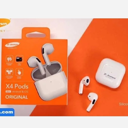 ایرپاد مدل X4PODS برند XNOVA صددرصد اورجینال با گارانتی نویزکنسلینگ دکمه ریست تاچ لمسی اسپیکر کیس فعال