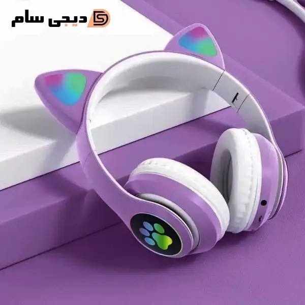 هدفون خرگوشی مدل MZ023 مموری خور بلوتوثی چراغ های RGB(فروش تک به قیمت عمده )