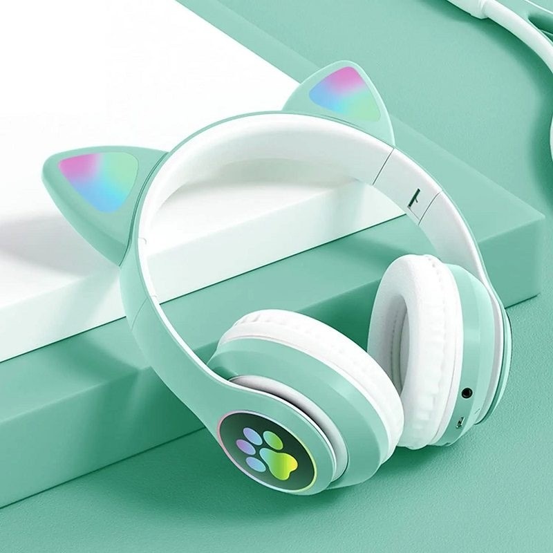 هدفون خرگوشی مدل MZ023 مموری خور بلوتوثی چراغ های RGB(فروش تک به قیمت عمده )