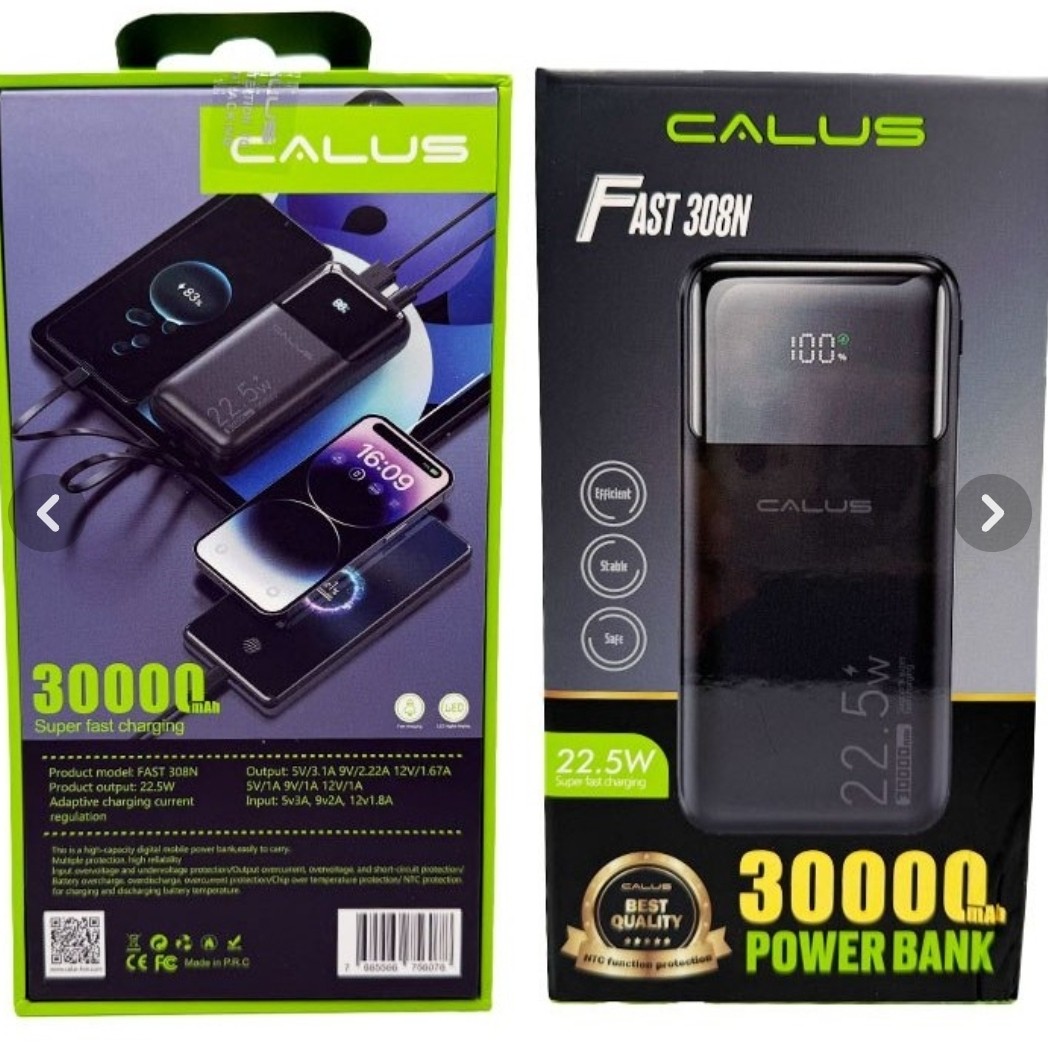 پاوربانک 30000 CALUS سی هزار فست شارژ اورجینال ضمانتی شرکتی 30000 تاریخ جدید (2025)