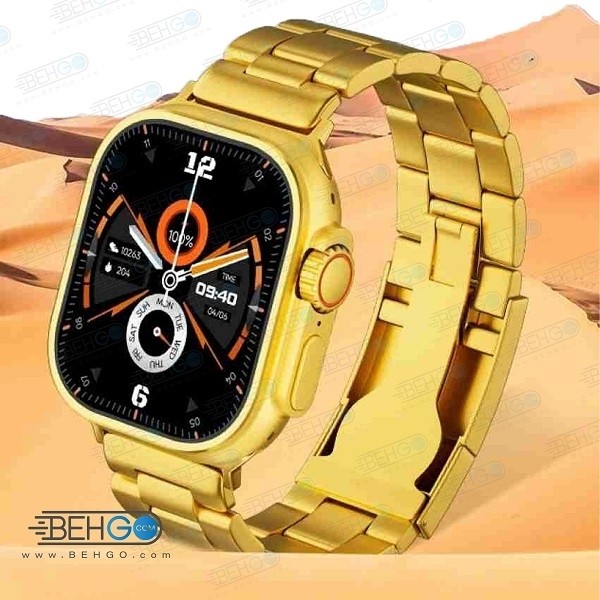 ساعت هوشمند 7بند مدل wisme X53( بند فلزی طلایی ) سری10