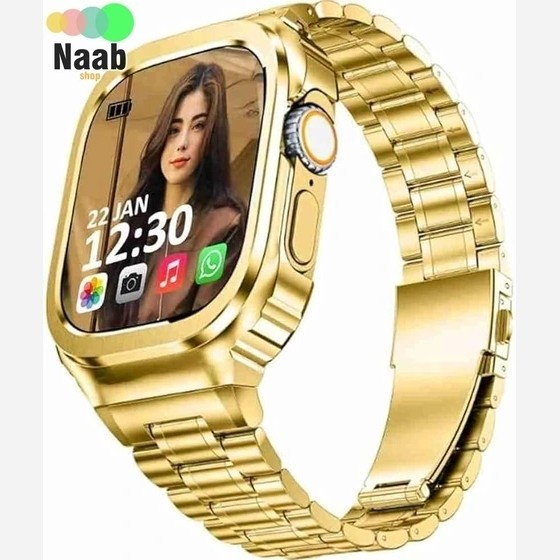 ساعت هوشمند 7بند مدل wisme X53( بند فلزی طلایی ) سری10