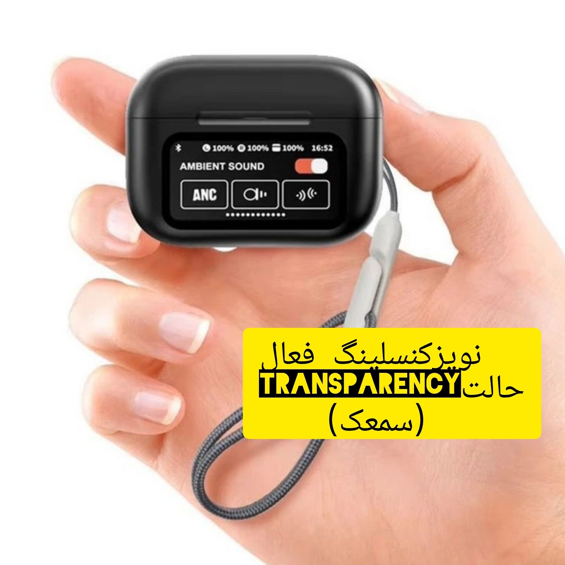 ایرپاد مانیتور دار ANC ENC A9PRO لمسی گیمینگ اکولایزر فعال نویزکنسلینگ دار